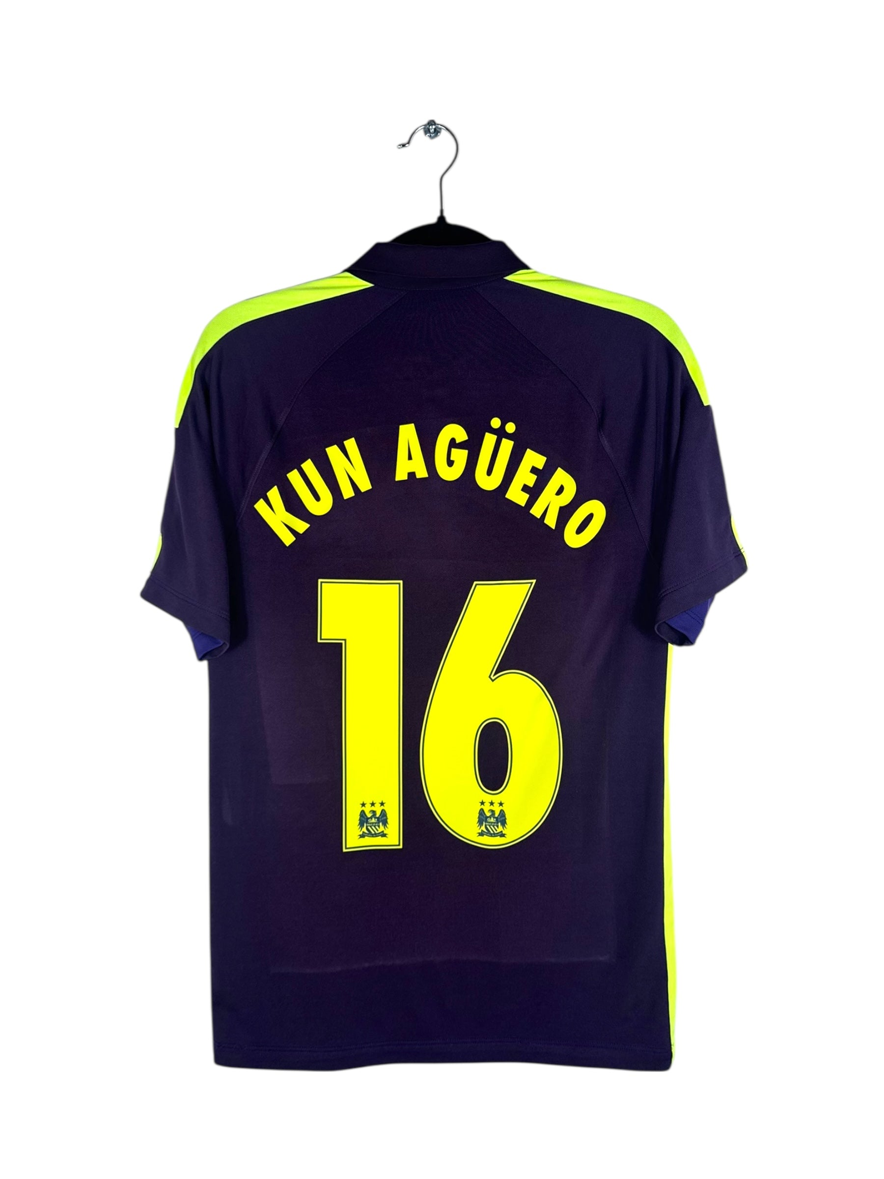 Maillot Manchester City 2014-2015 third Kun Agüero numéro 16 vue arrière flocage