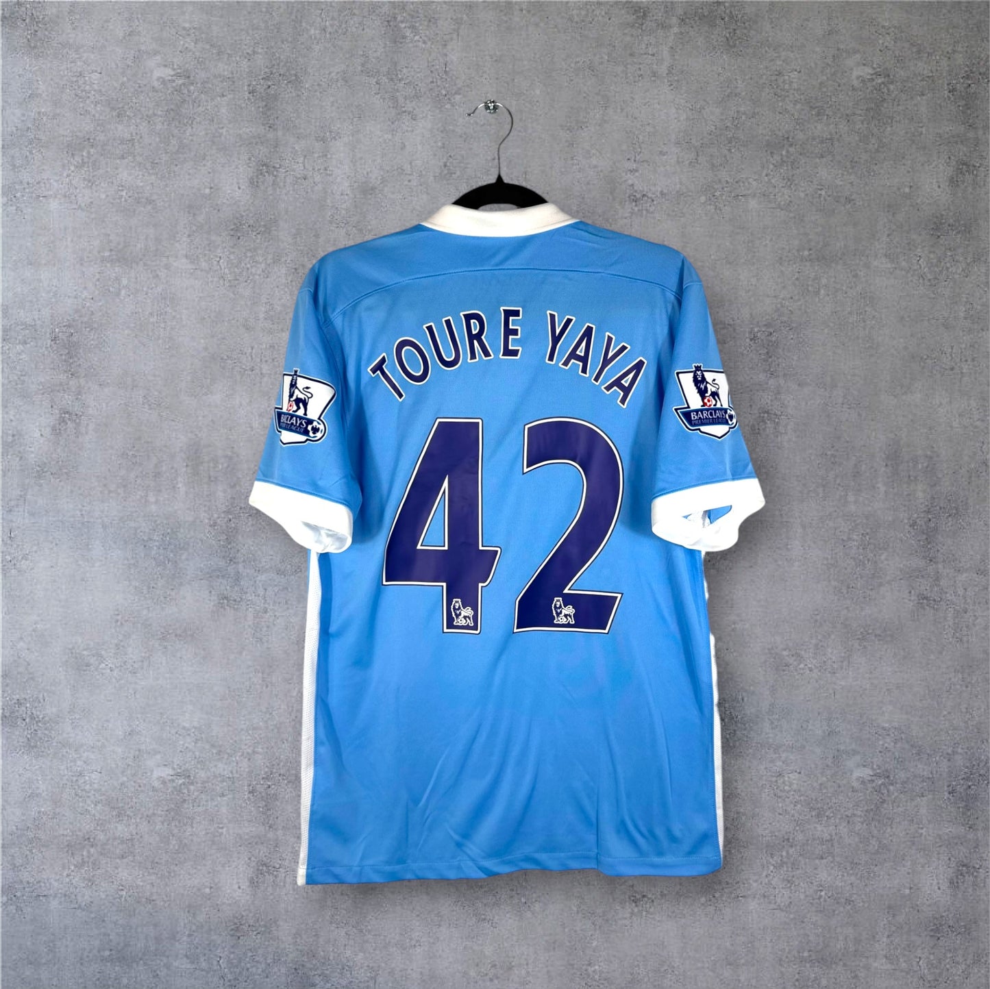 Flocage officiel Yaya Touré numéro 42 sur maillot Manchester City 2015-2016