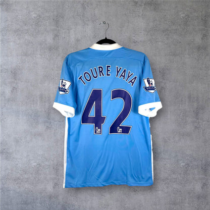 Flocage officiel Yaya Touré numéro 42 sur maillot Manchester City 2015-2016