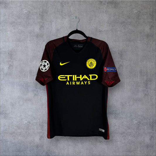 Maillot authentique Manchester City 2016-2017 Extérieur Nike vue de face