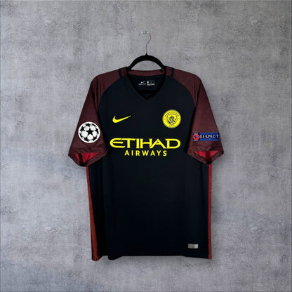 Maillot authentique Manchester City 2016-2017 Extérieur Nike vue de face