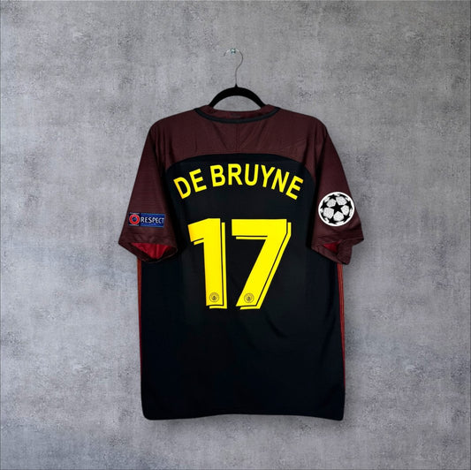 Flocage De Bruyne numéro 17 sur maillot Manchester City 2016-2017 Extérieur taille XL
