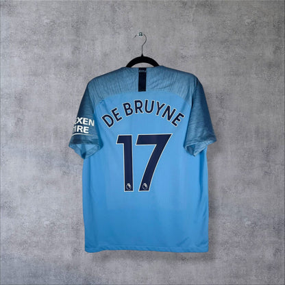 Dos du maillot Manchester City 2018-2019 domicile avec flocage De Bruyne N°17 Premier League
