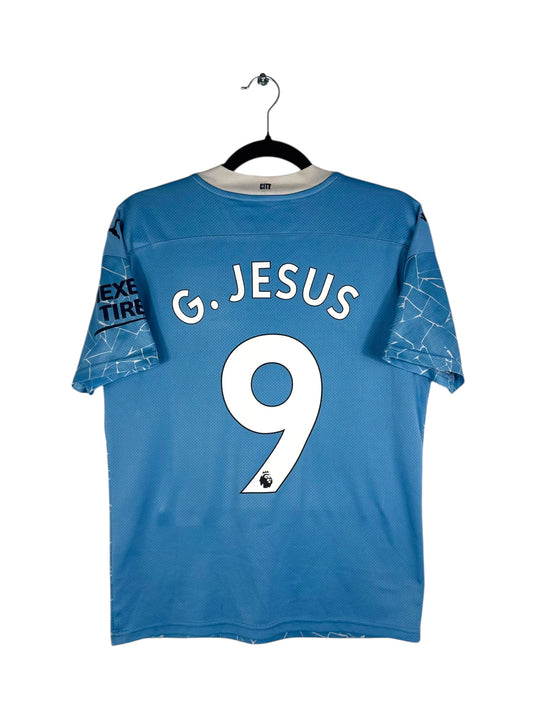 Maillot Manchester City 2020-2021 domicile Gabriel Jesus numéro 9 vue arrière flocage