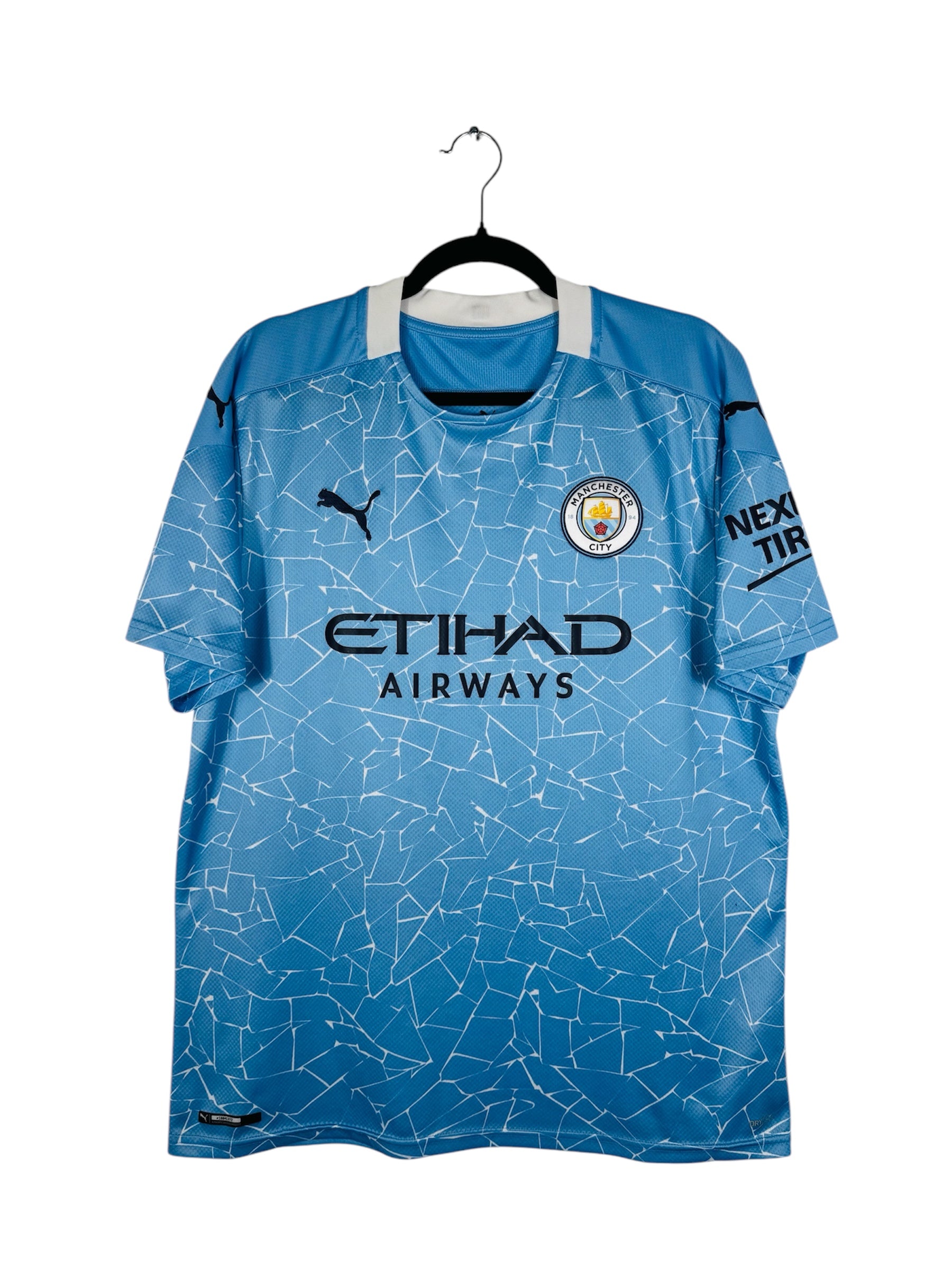 Maillot Manchester City 2020-2021 Domicile Puma - Vue avant, taille XL, couleur bleu ciel.