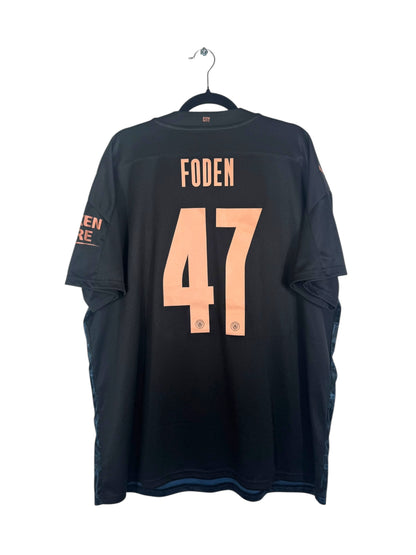 Maillot Manchester City 2020-2021 Extérieur Foden 47 - Vue arrière