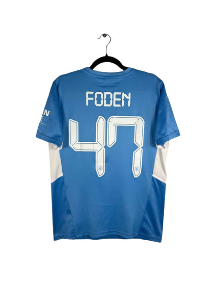 Maillot Manchester City 2021-2022 domicile Puma Foden 47 bleu M vue arrière