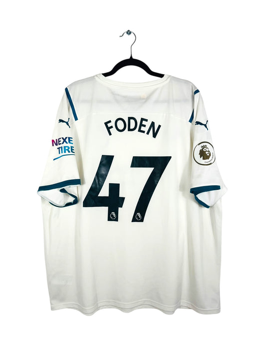 Maillot Manchester City 2021-2022 Extérieur Foden 47 - Vue arrière