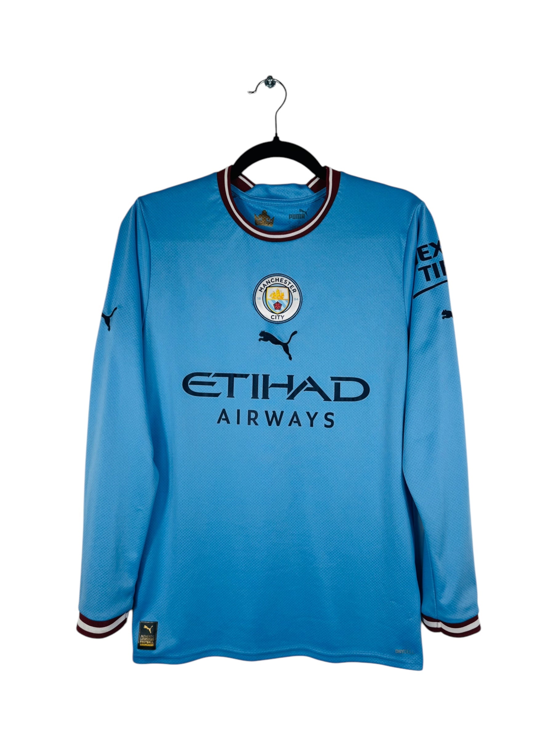 Maillot Manchester City 2022-2023 Domicile Puma - Vue avant, taille S, couleur bleu ciel.