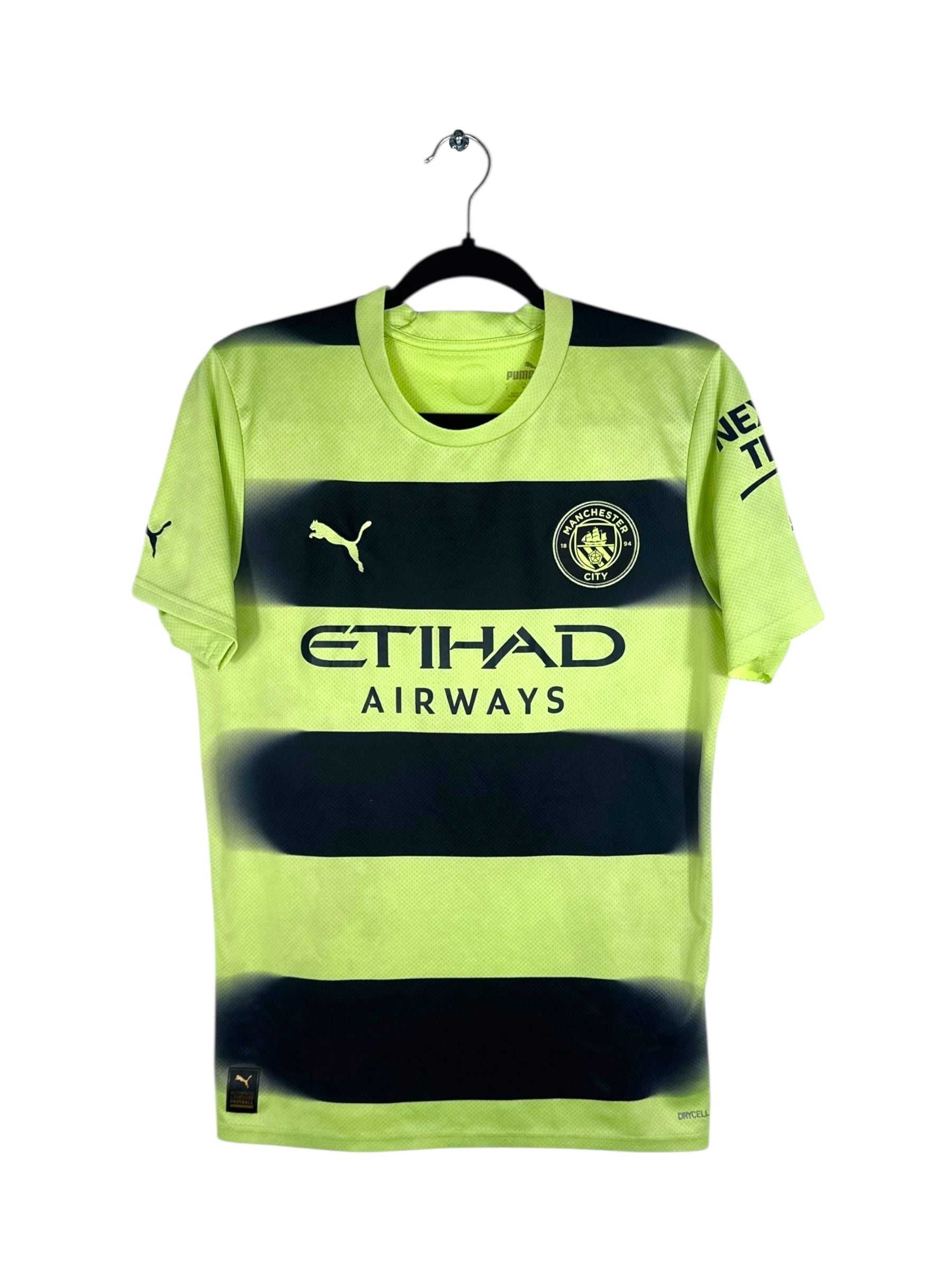 Maillot Manchester City 2022-2023 third Palmer Puma vue avant logo et sponsor