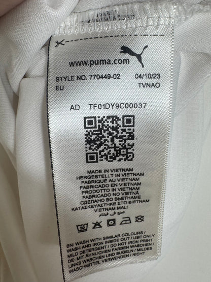 Étiquette d'authenticité avec code Puma 770449-02 prouvant l'originalité du maillot