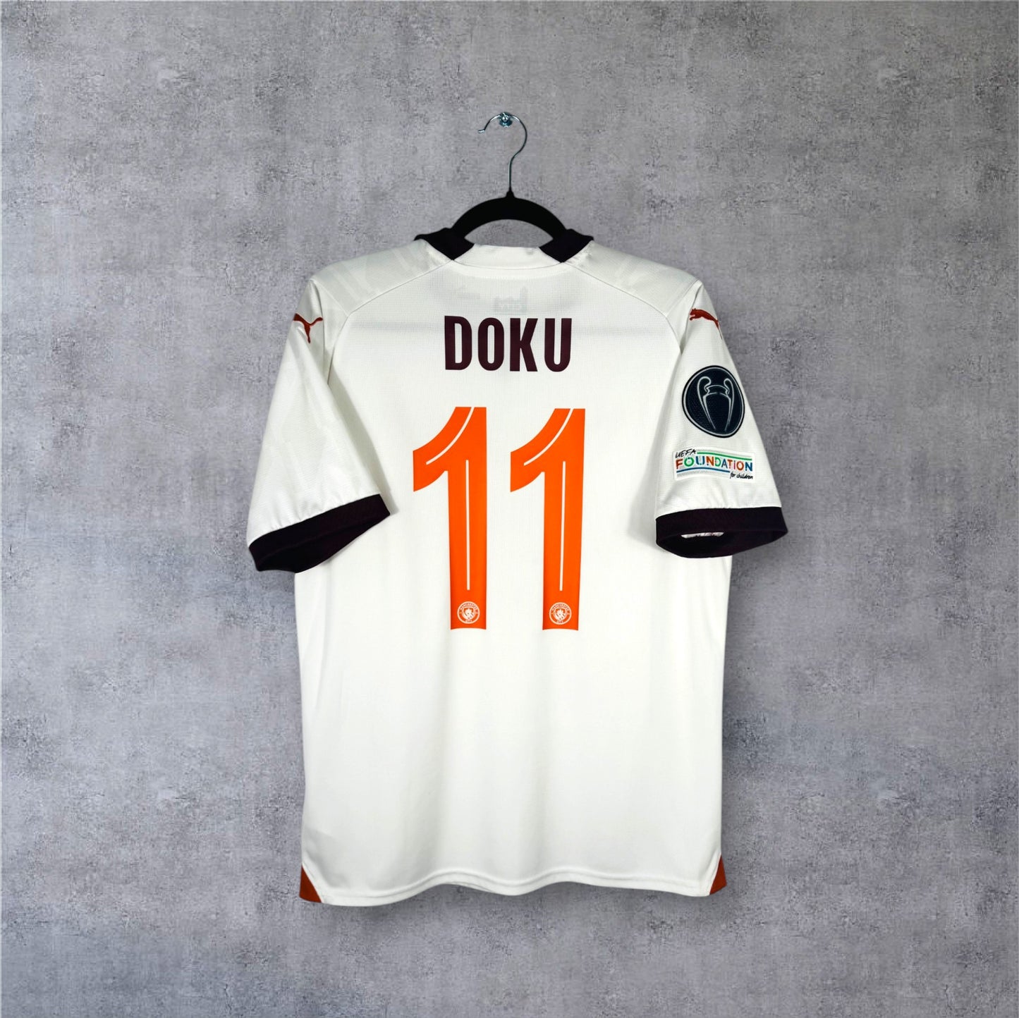 Flocage Doku numéro 11 sur maillot Manchester City 2023-2024