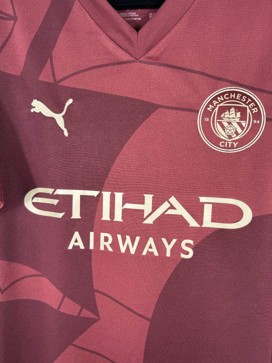 Écusson Manchester City et sponsor Etihad, maillot third 2024-2025