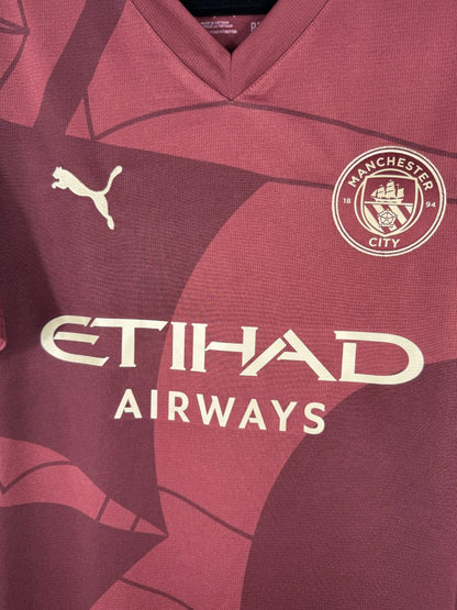 Écusson Manchester City et sponsor Etihad, maillot third 2024-2025