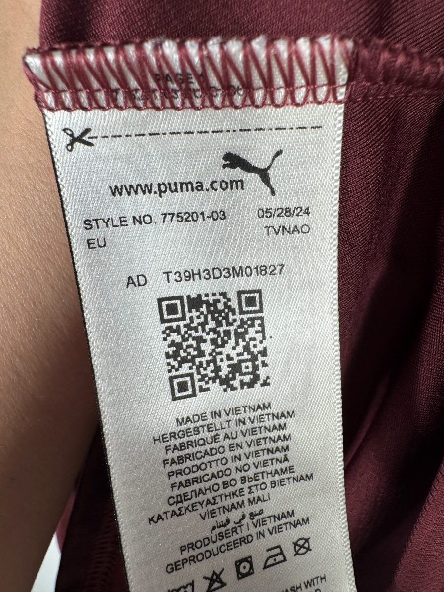 Étiquette Puma 775201-03, maillot Manchester City third 2024-2025