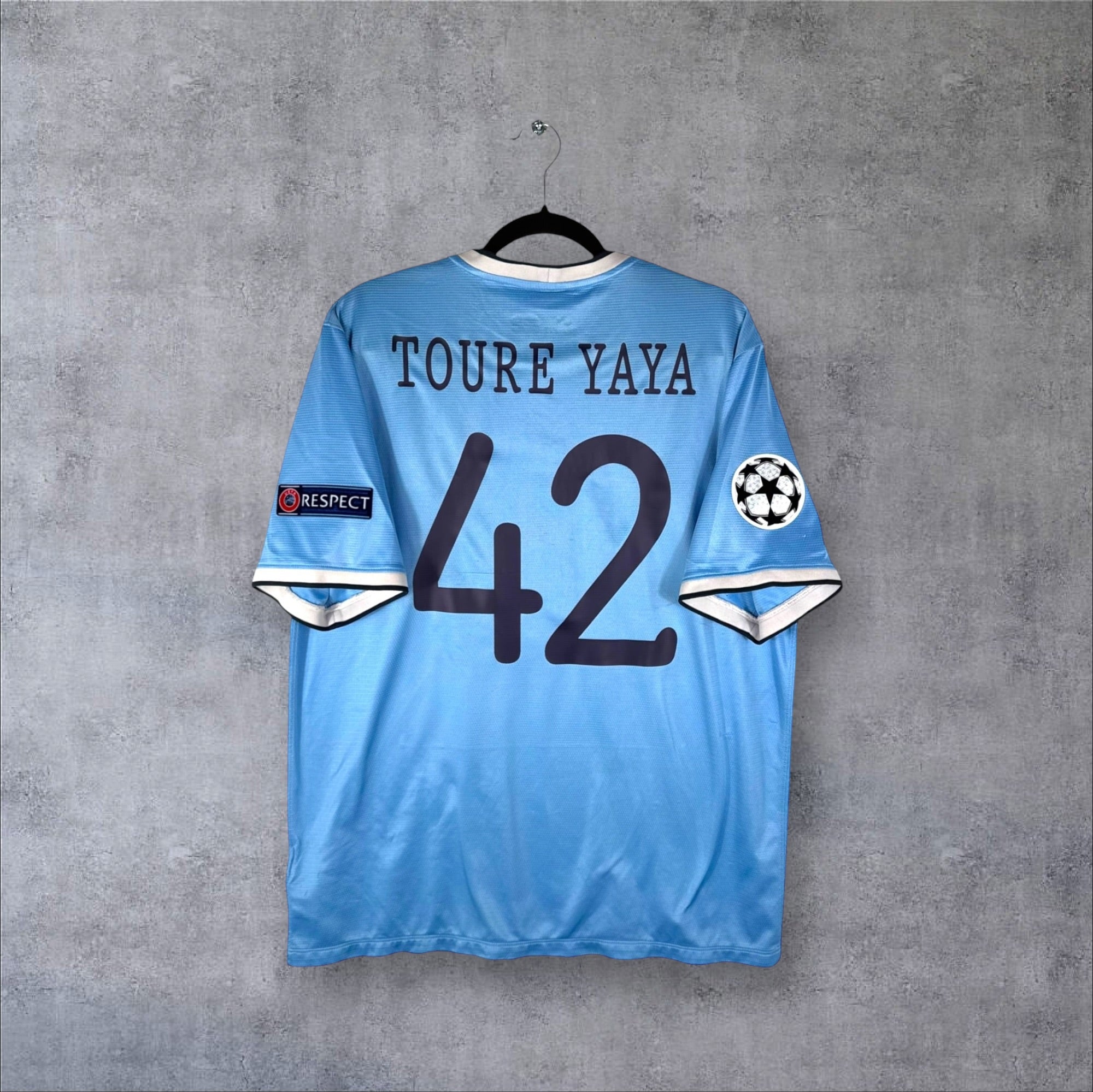 Manchester City 2013-2014 Home Shirt - Toure Yaya No. 42 (XL