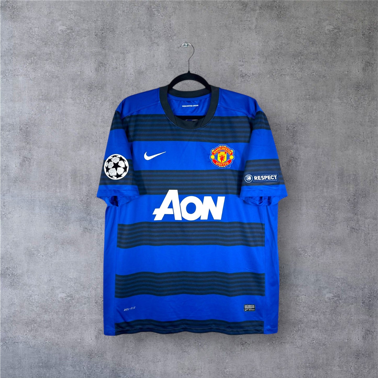 Maillot authentique Manchester United 2011-2012 Extérieur Nike vue de face