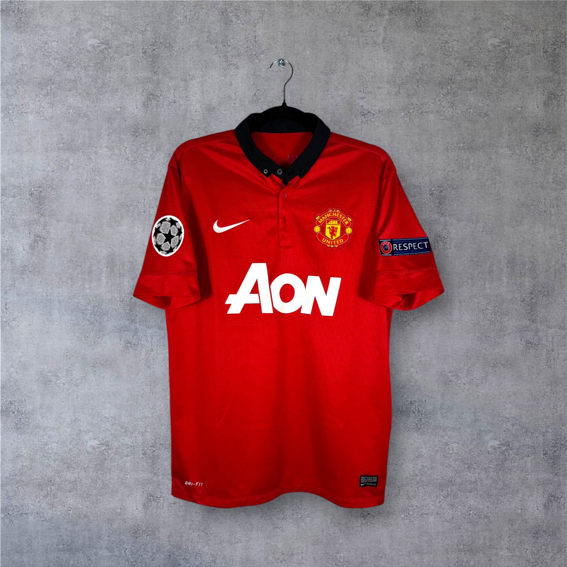 Maillot authentique Manchester United 2013-2014 Domicile Nike vue de face