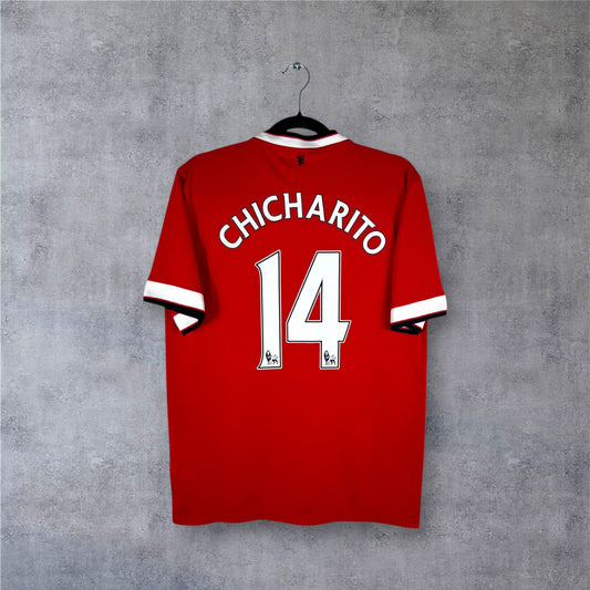 Flocage officiel Chicharito numéro 14 sur maillot Manchester United 2014-2015