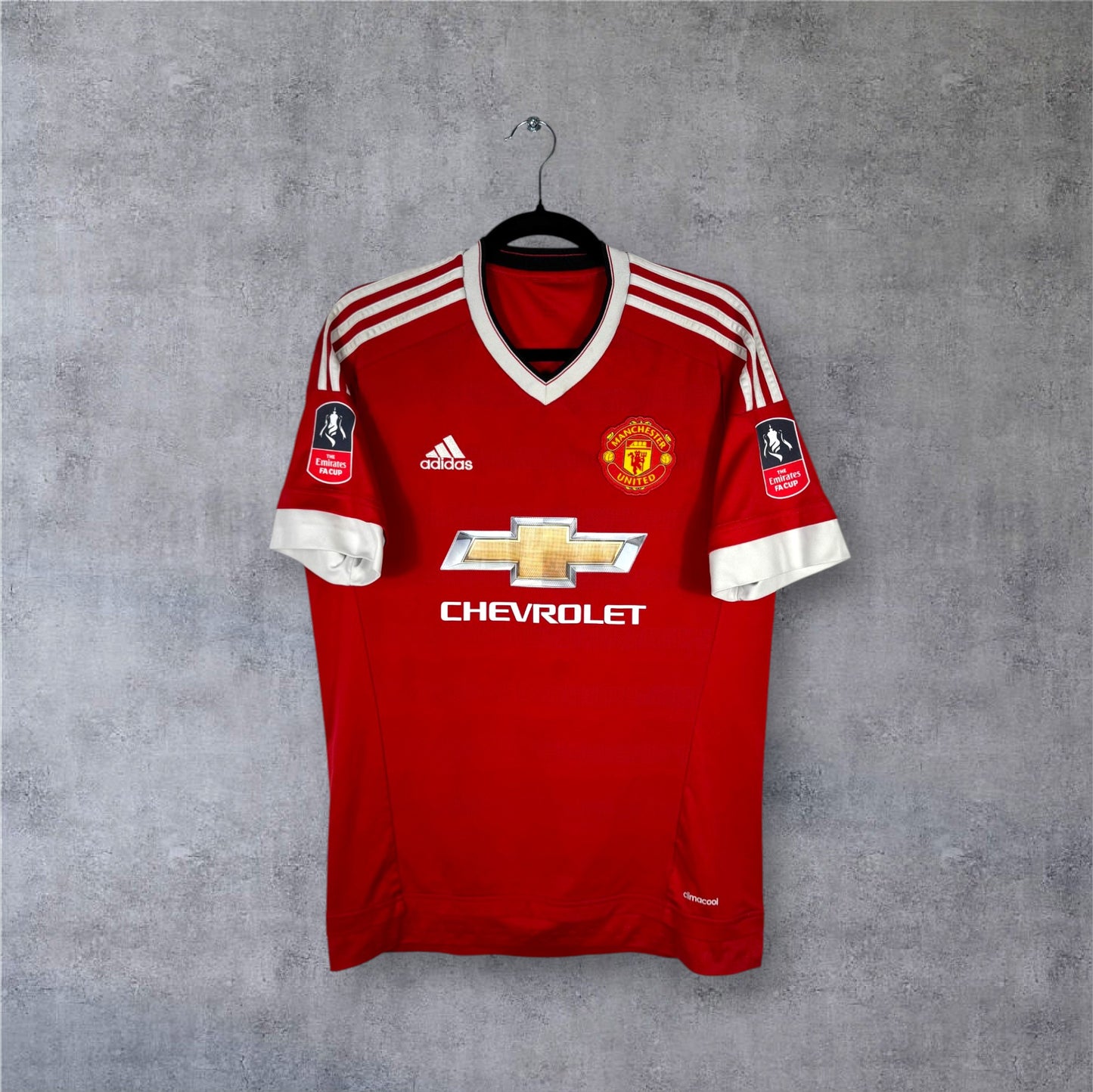 Maillot authentique Manchester United 2015-2016 Domicile Adidas vue de face