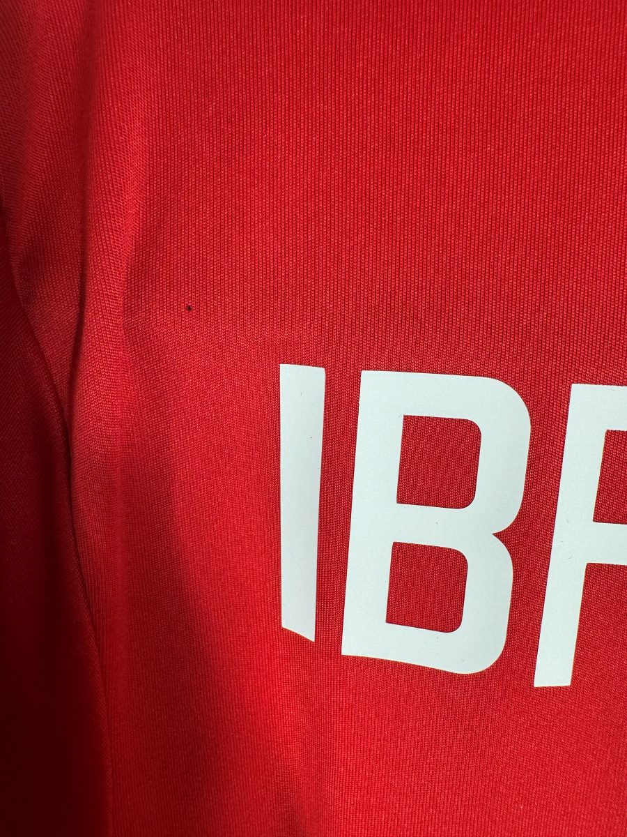 Défaut : micro point au dos près du nom, maillot Manchester United 2016-2017 Ibrahimović
