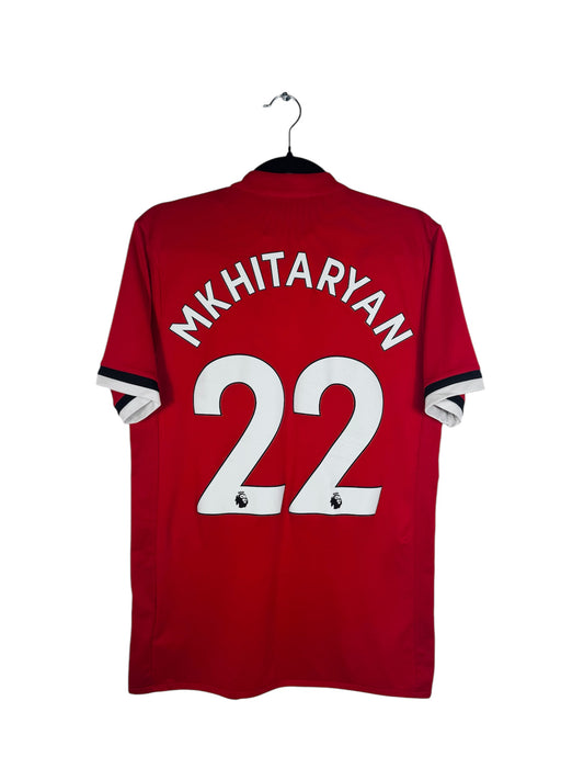 Maillot Manchester United 2017-2018 Domicile Adidas - Vue arrière flocage Mkhitaryan N°22, taille S, couleur rouge.