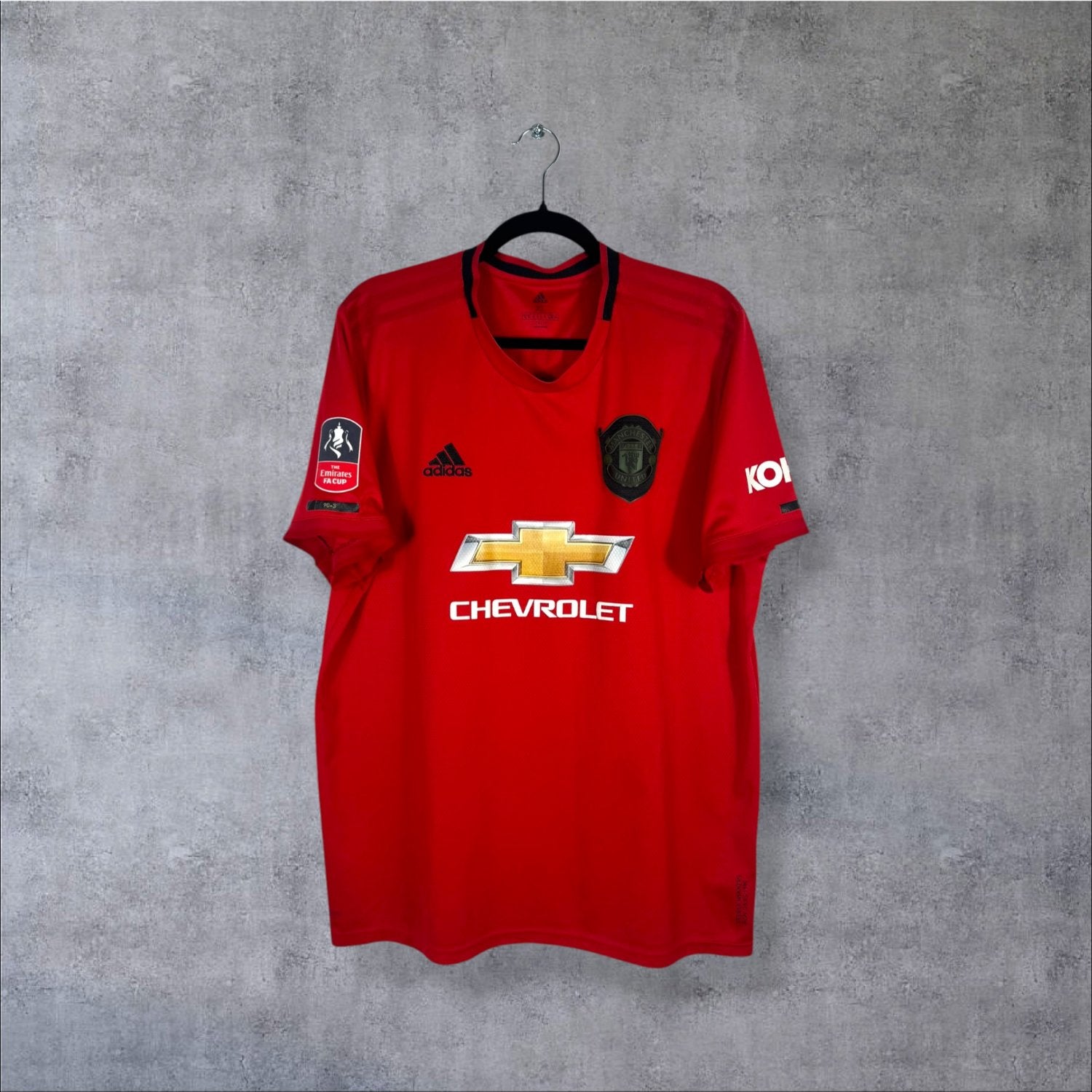 Maillot authentique Manchester United 2019-2020 Domicile Adidas vue de face