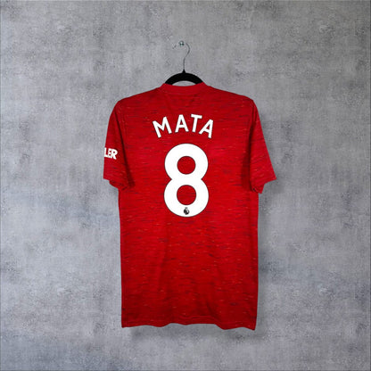 Dos du maillot domicile Manchester United 2020-2021 adidas, flocage Mata 8 et sponsor de manche Kohler
