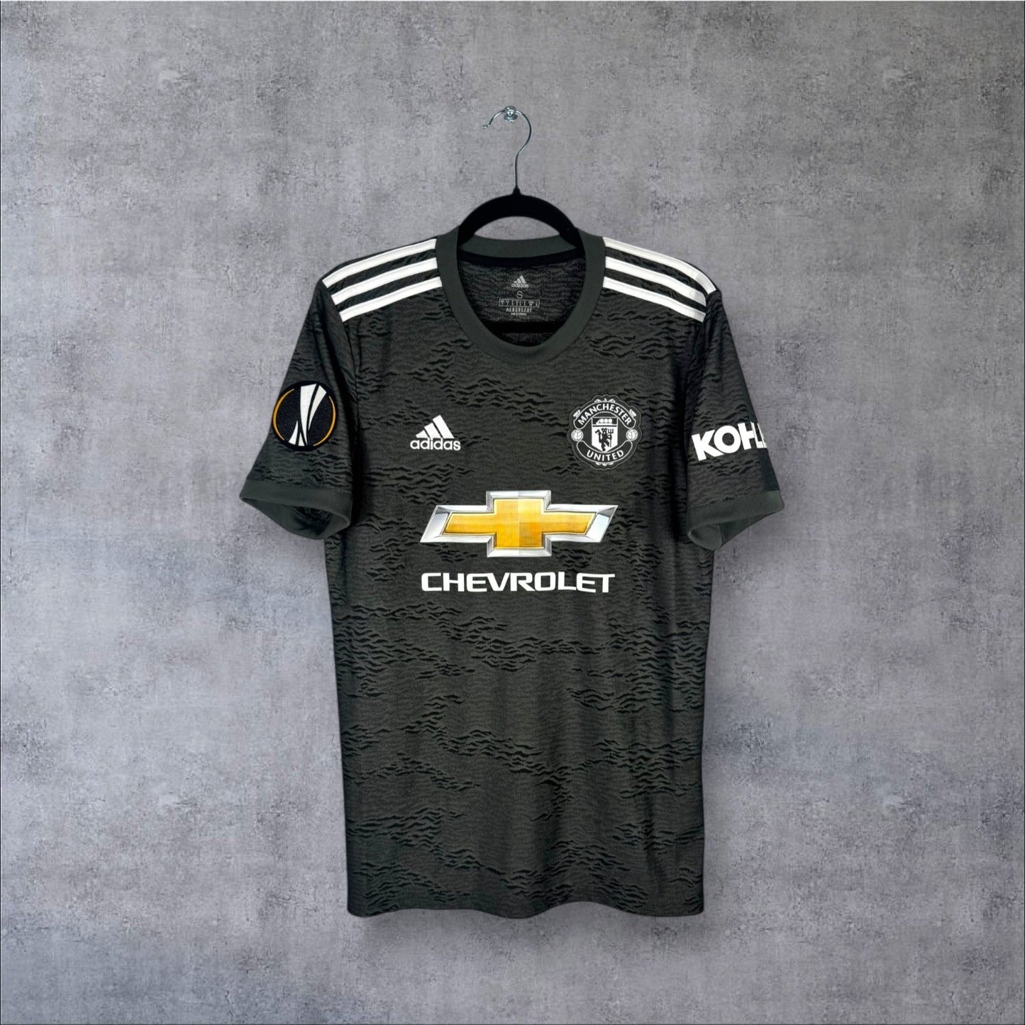 Maillot authentique Manchester United 2020-2021 Extérieur Adidas vue de face