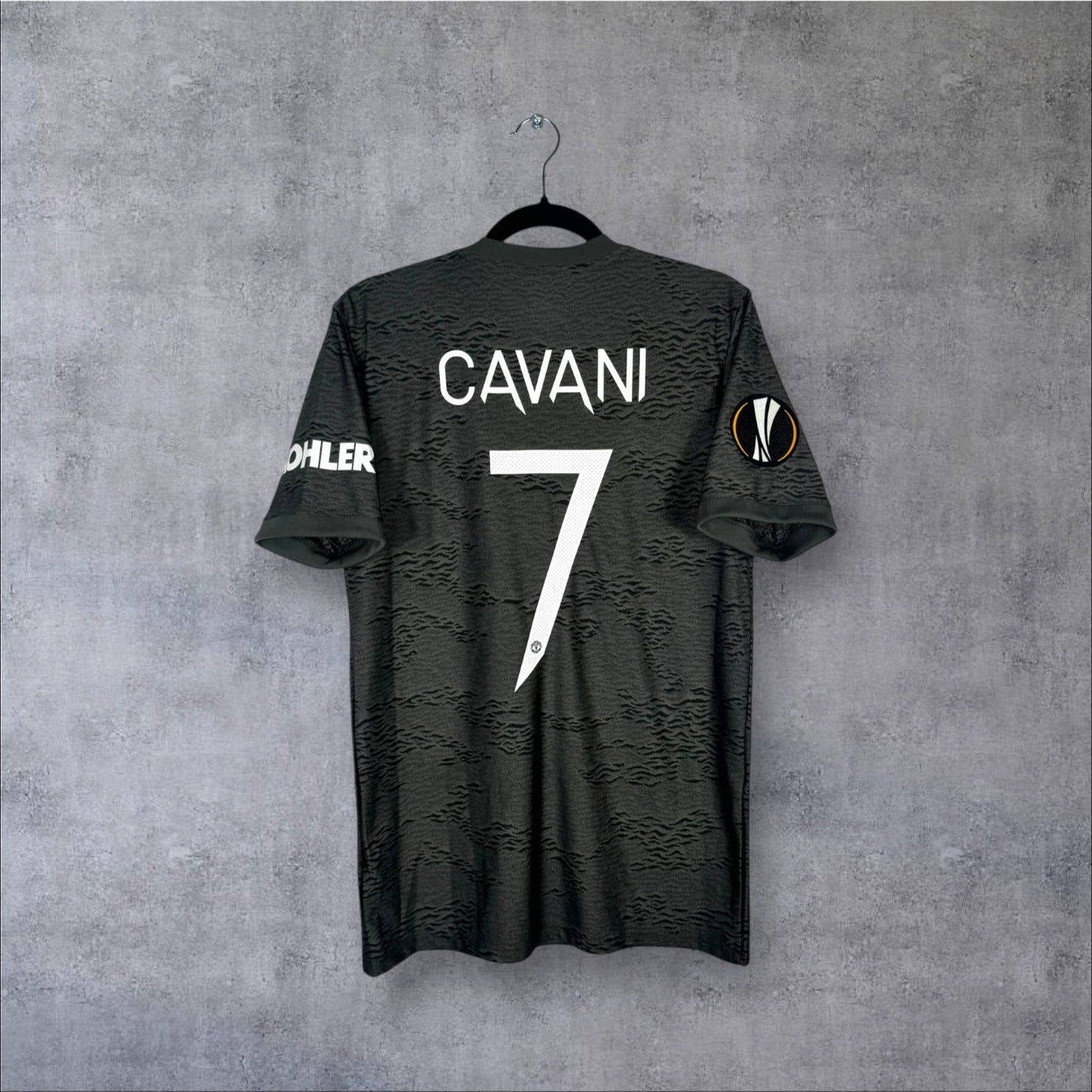 Flocage Cavani numéro 7 sur maillot Manchester United 2020-2021 Extérieur