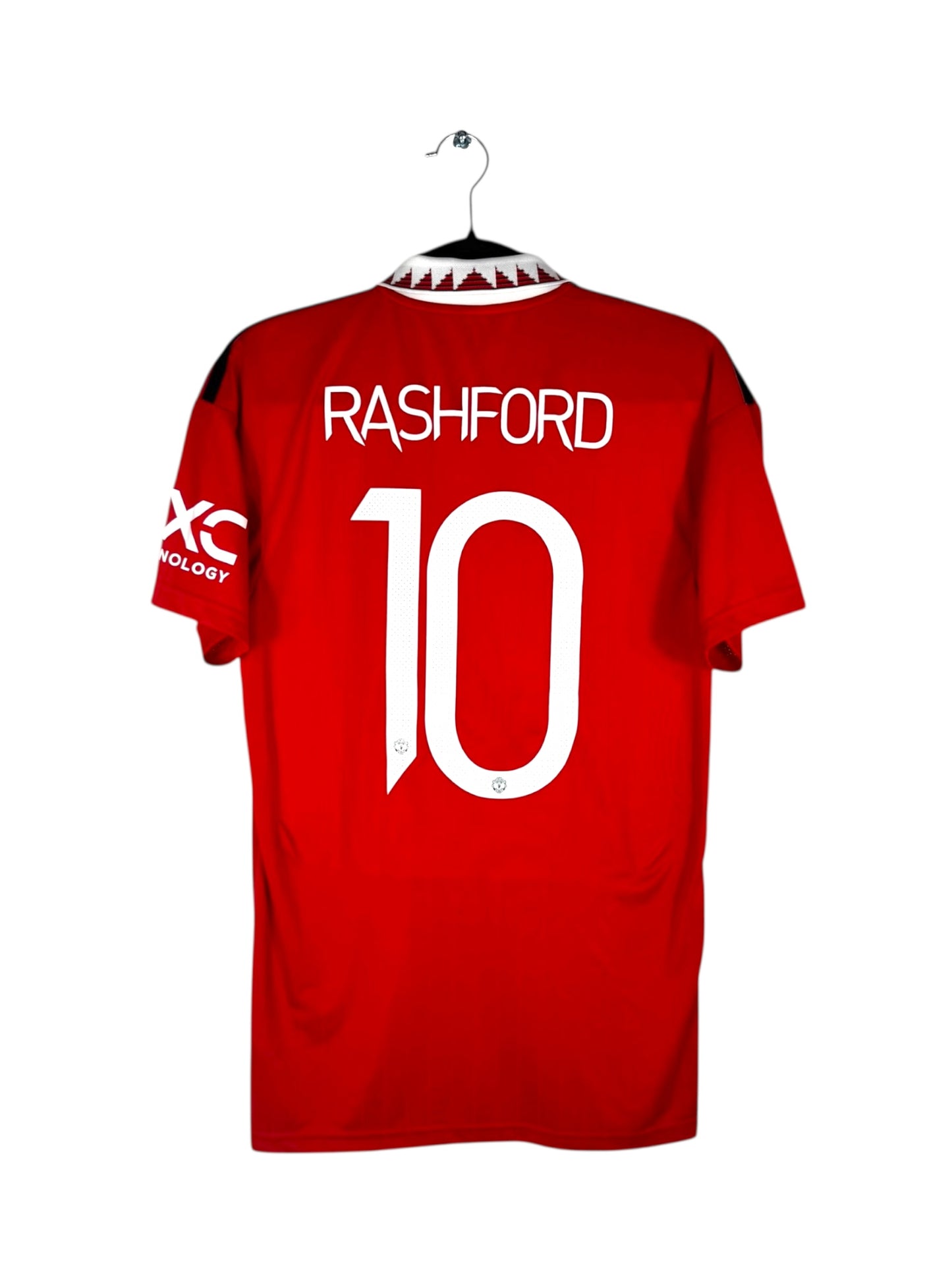 Dos maillot Man Utd 2023 flocage officiel Rashford 10 Premier League blanc.