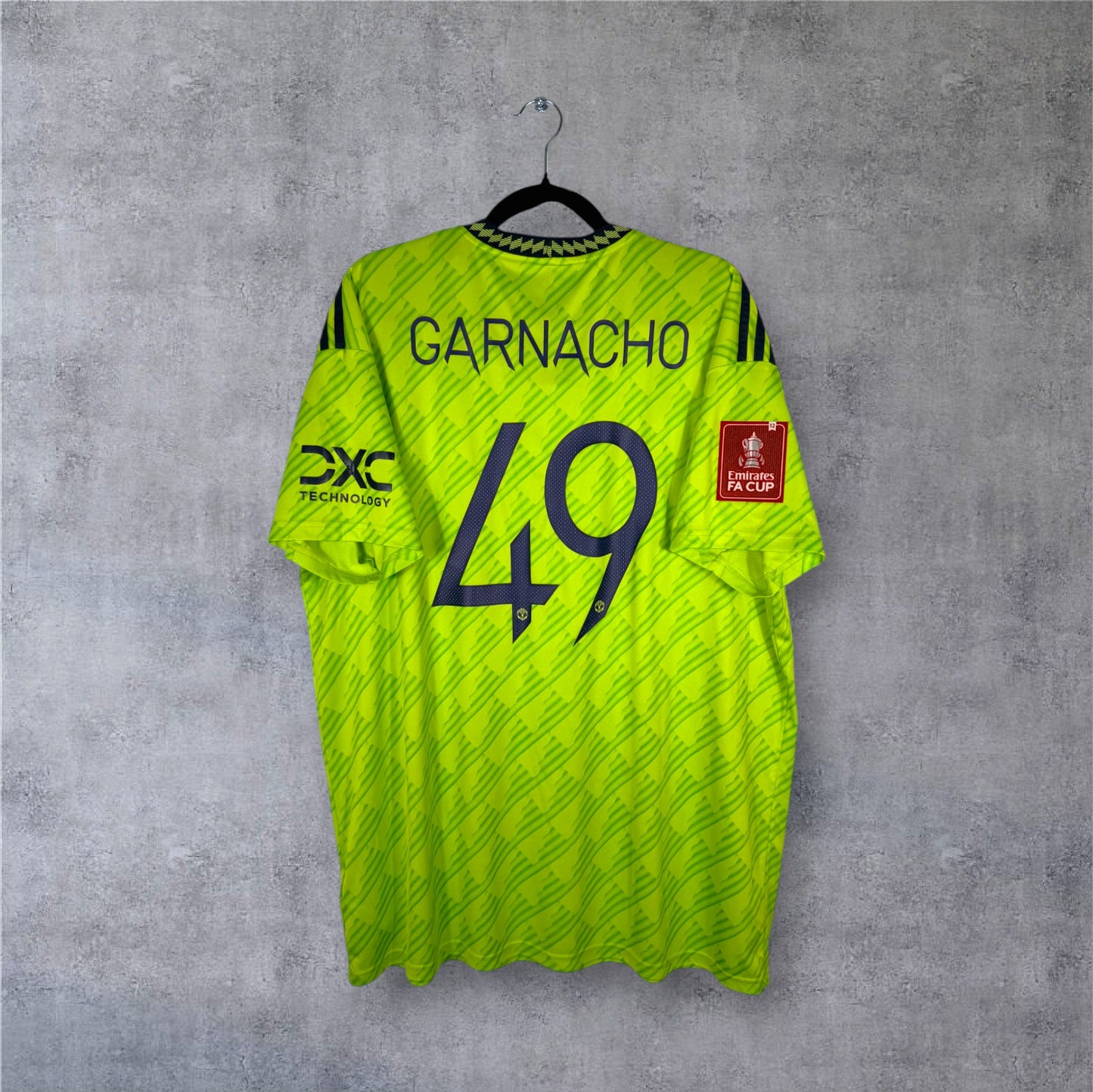 Flocage Garnacho numéro 49 sur maillot Manchester United 2022-2023 Third