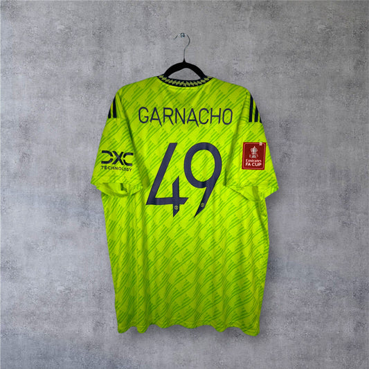 Flocage Garnacho numéro 49 sur maillot Manchester United 2022-2023 Third
