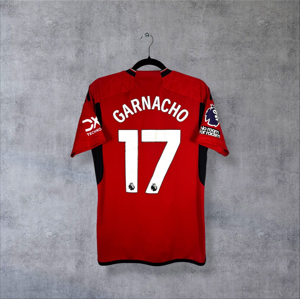 Maillot Manchester United 2023-2024 domicile rouge, dos floqué Garnacho 17