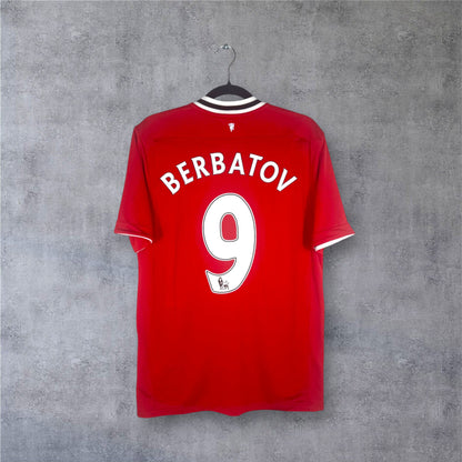 Flocage officiel Premier League blanc BERBATOV numéro 9 au dos du maillot Man Utd.