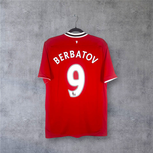Flocage officiel Premier League blanc BERBATOV numéro 9 au dos du maillot Man Utd.