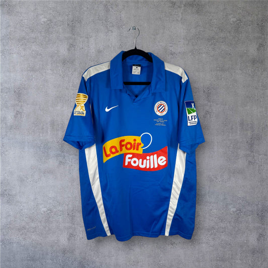 Maillot authentique Montpellier MHSC 2010-2011 Finale Coupe de la Ligue Nike vue de face