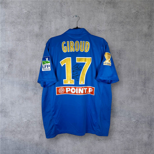 Flocage Giroud numéro 17 et dédicace sur maillot MHSC 2010-2011