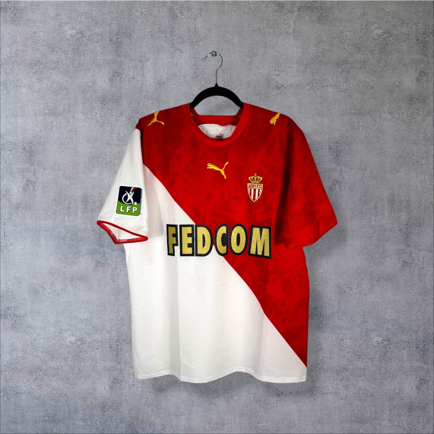 Maillot authentique AS Monaco 2007-2008 Domicile Puma vue de face