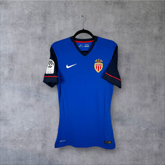 Maillot authentique AS Monaco 2014-2015 Extérieur Stock Pro Nike bleu marine vue de face