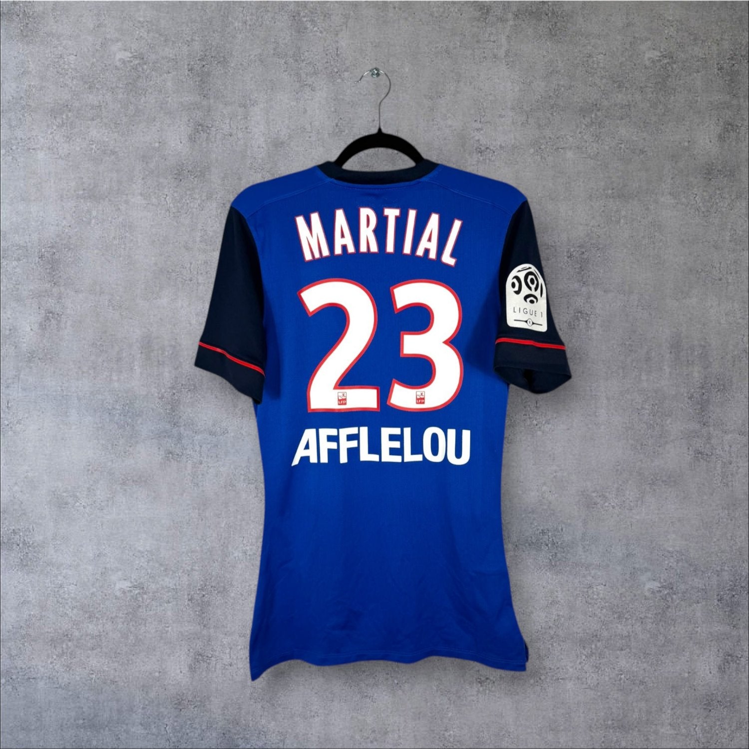 Flocage Martial numéro 23 sur maillot AS Monaco 2014-2015 Extérieur Stock Pro