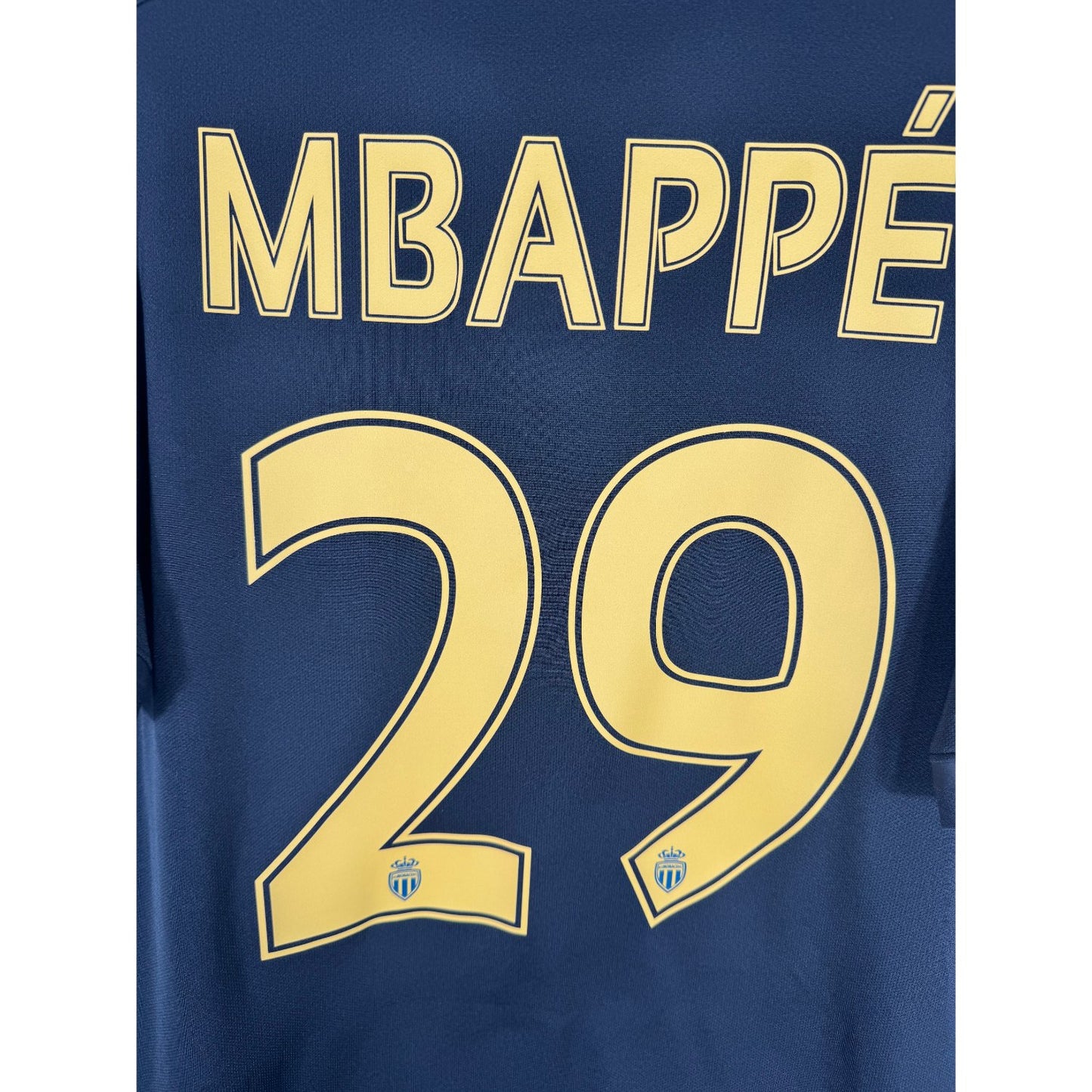 Typographie officielle Ligue 1 du flocage Mbappé N°29 sur maillot AS Monaco third 2016-2017