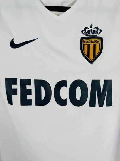 Détail de l'écusson de l'AS Monaco et du logo Nike