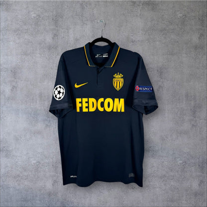 Maillot AS Monaco 2016-2017 Third noir authentifié flocage Mbappé N°29 taille L Nike Fedcom