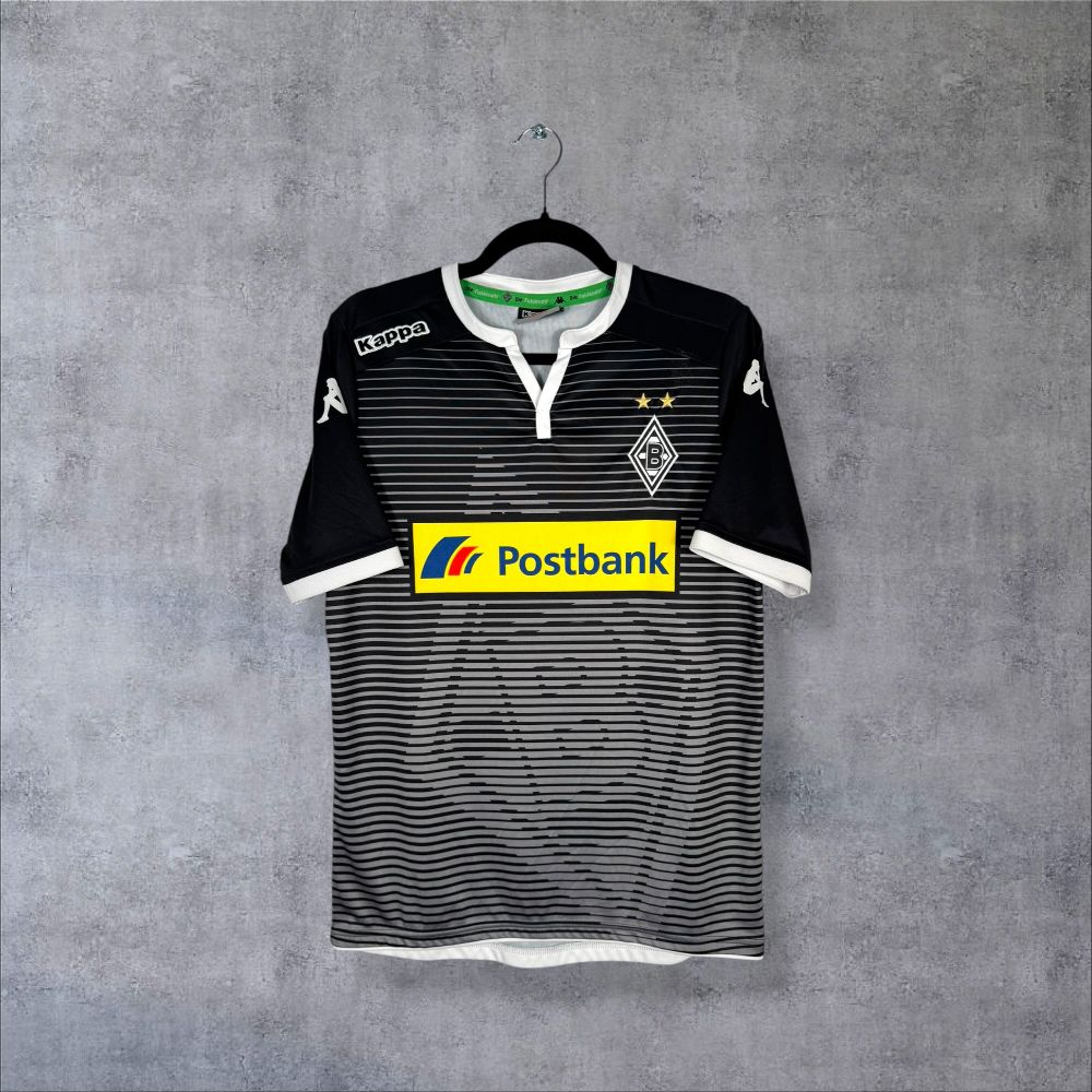 Maillot Borussia Mönchengladbach 2015-2016 Fourth Champions League Kappa noir authentique taille S sponsor Postbank