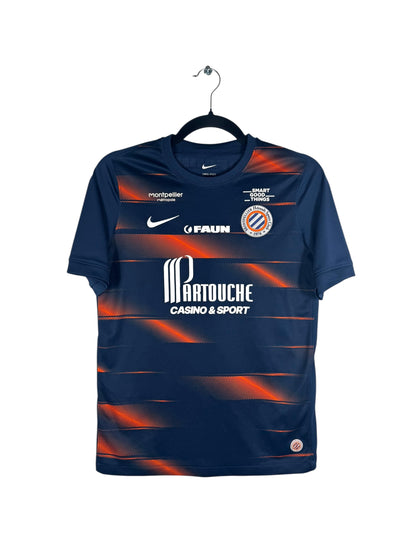 Maillot Montpellier MHSC 2022-2023 domicile Nike Savanier 11 bleu orange XS vue avant