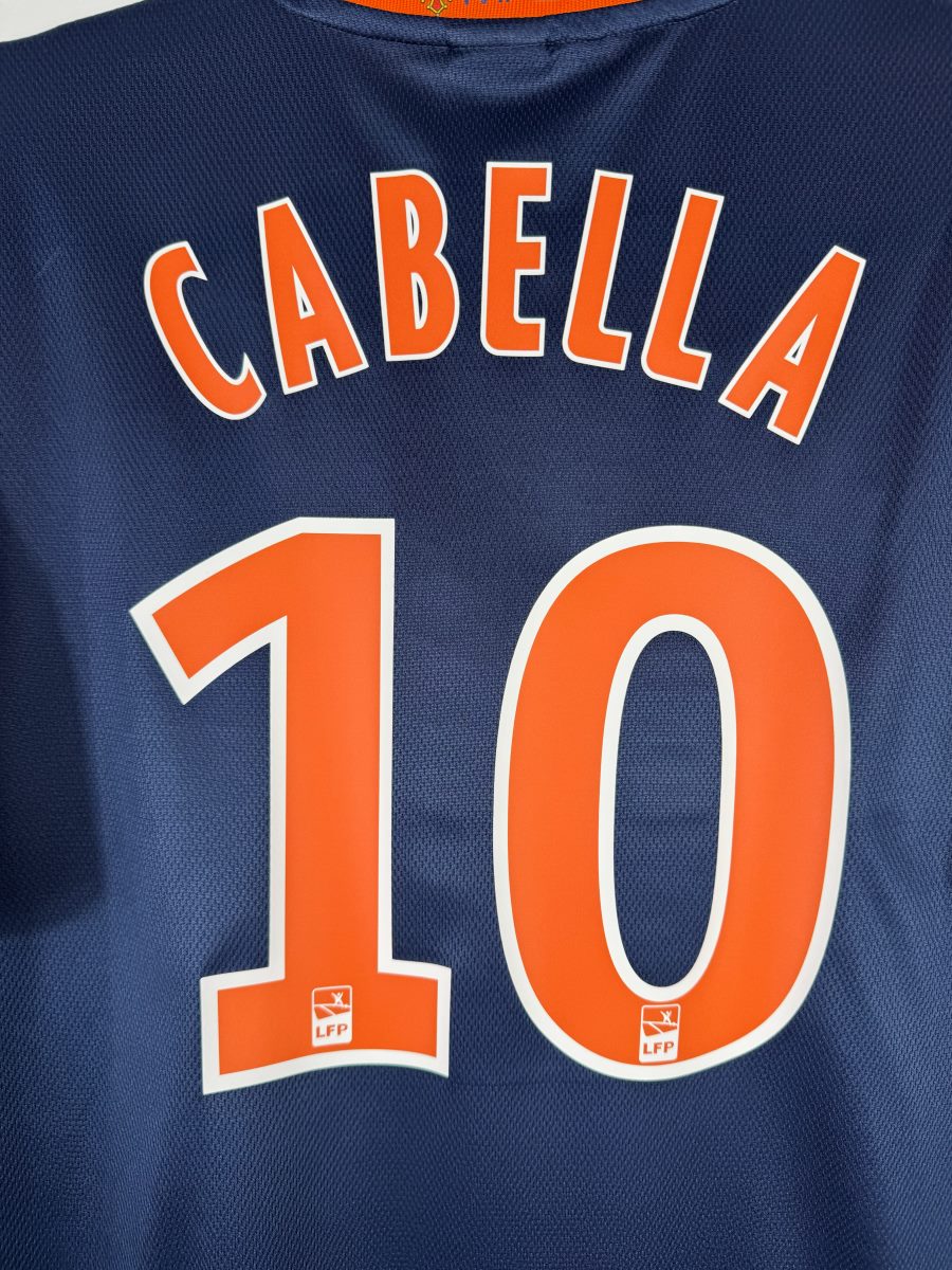 Détail flocage Cabella 10 maillot MHSC 2013-2014