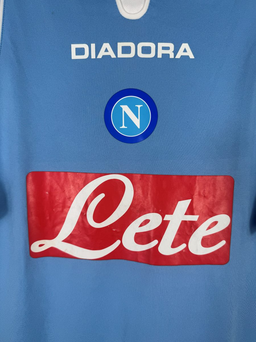 Écusson SSC Napoli et patch Lega Calcio Serie A sur le maillot domicile 2007-2008