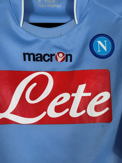 Détail écusson SSC Napoli et sponsor Lete sur maillot 2010-2011