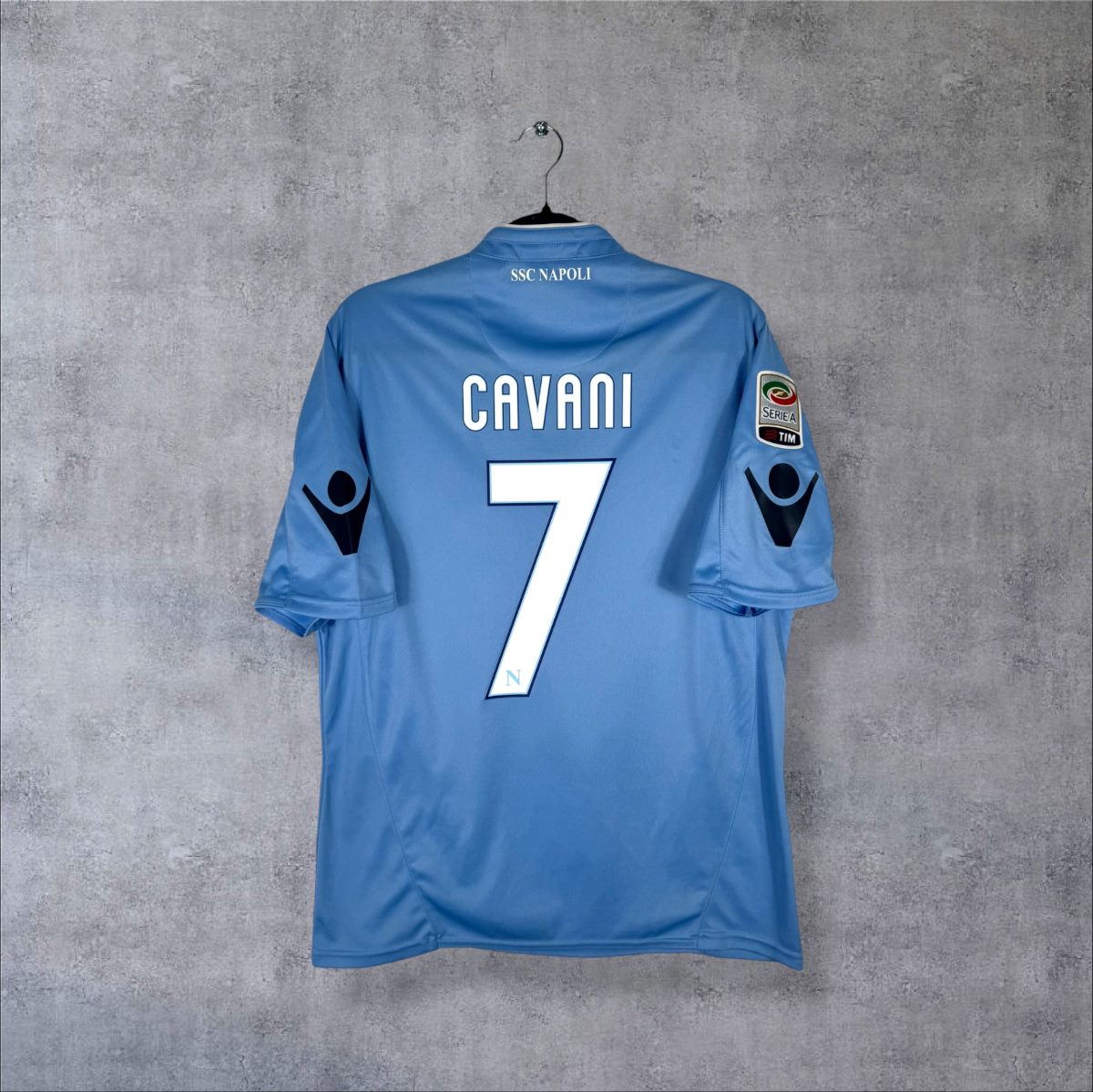 Maillot Napoli 2010-2011 domicile, dos avec flocage Cavani N°7